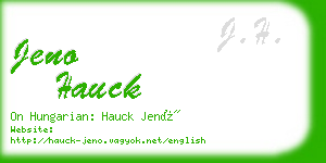 jeno hauck business card